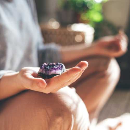 meditation with gem